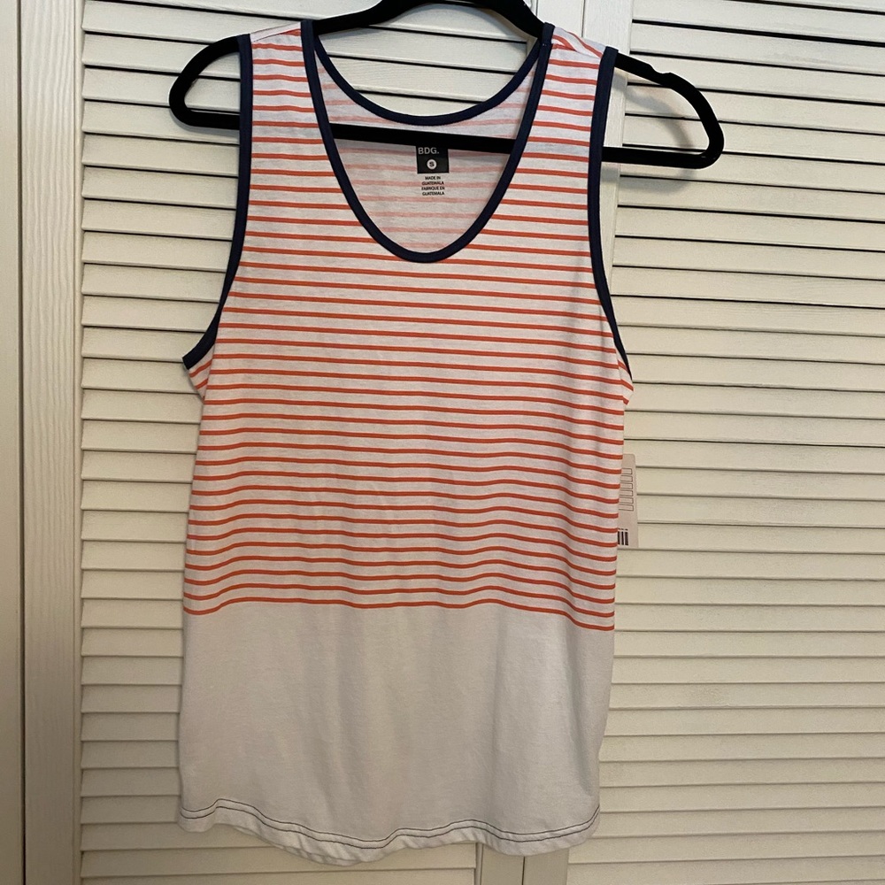 Urban Outfitters orange striped tank